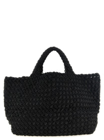 NAGHEDI Medium St Barths Double Weave Shopping Bag Black