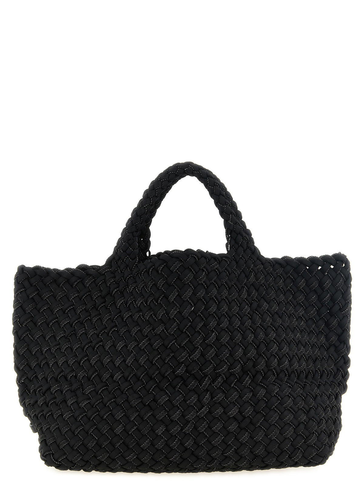 NAGHEDI Medium St Barths Double Weave Shopping Bag Black