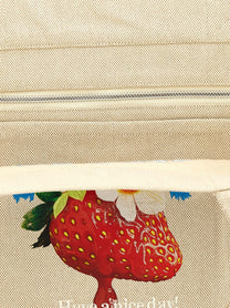 Ganni Medium Strawberry Shopping Bag Beige