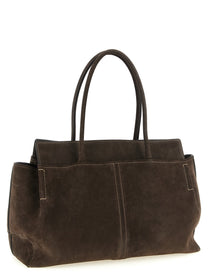 Tod's Medium Suede Shopping Bag Brown