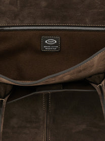Tod's Medium Suede Shopping Bag Brown