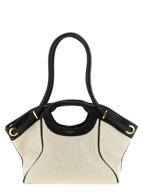 Balmain Medium Tote Shopping Bag White