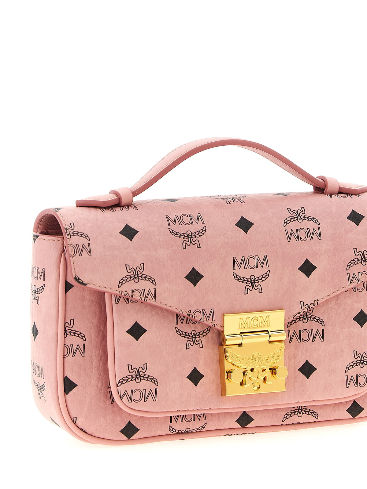 MCM Medium Tracy Crossbody Bag Blue, view 3