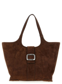 Roger Vivier Medium Viv Choc Shopping Bag Brown