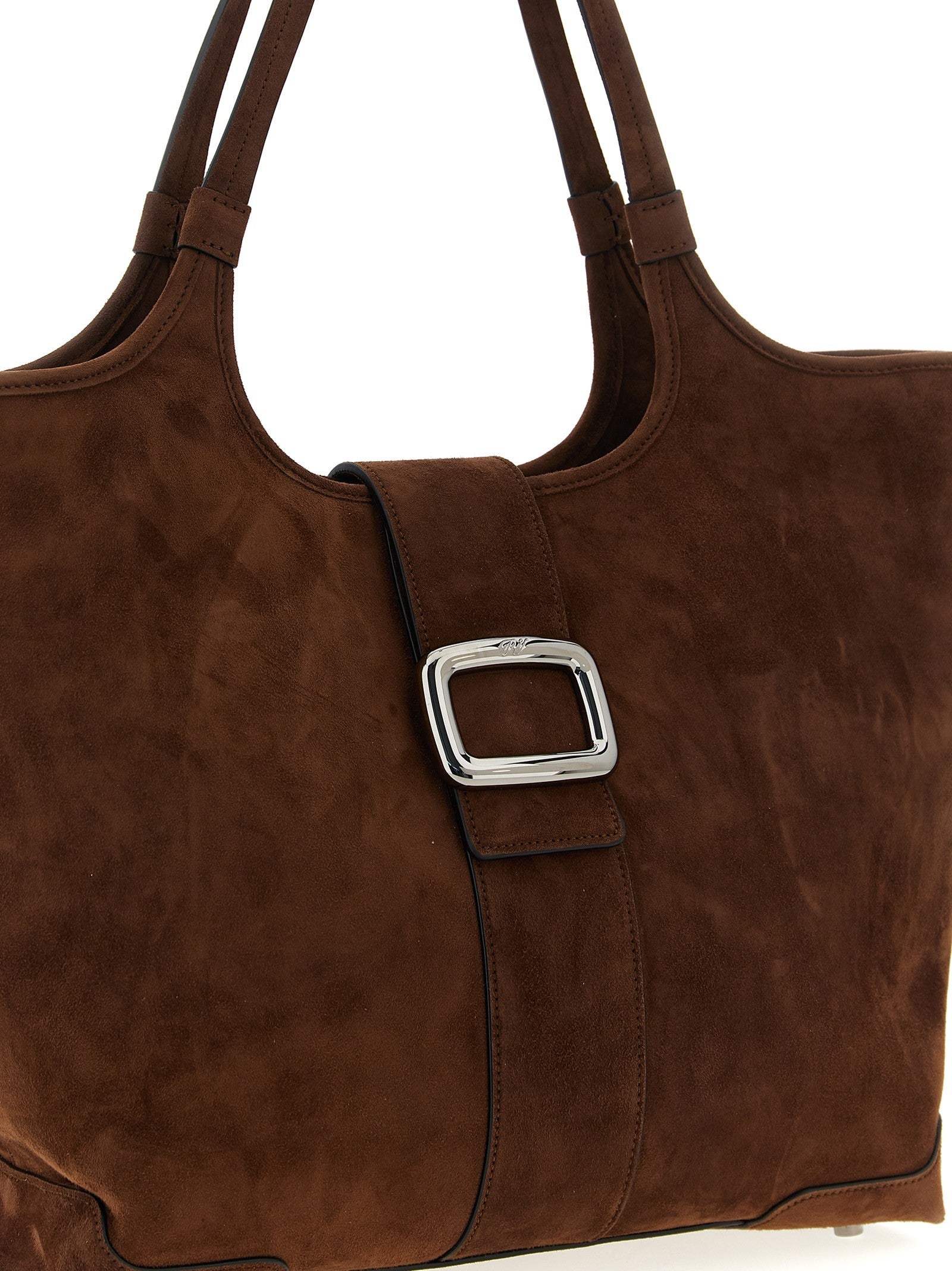 Roger Vivier Medium Viv Choc Shopping Bag Brown