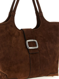 Roger Vivier Medium Viv Choc Shopping Bag Brown