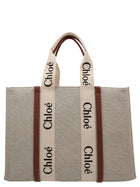 Chloé Medium Woody Shopping Bag Beige