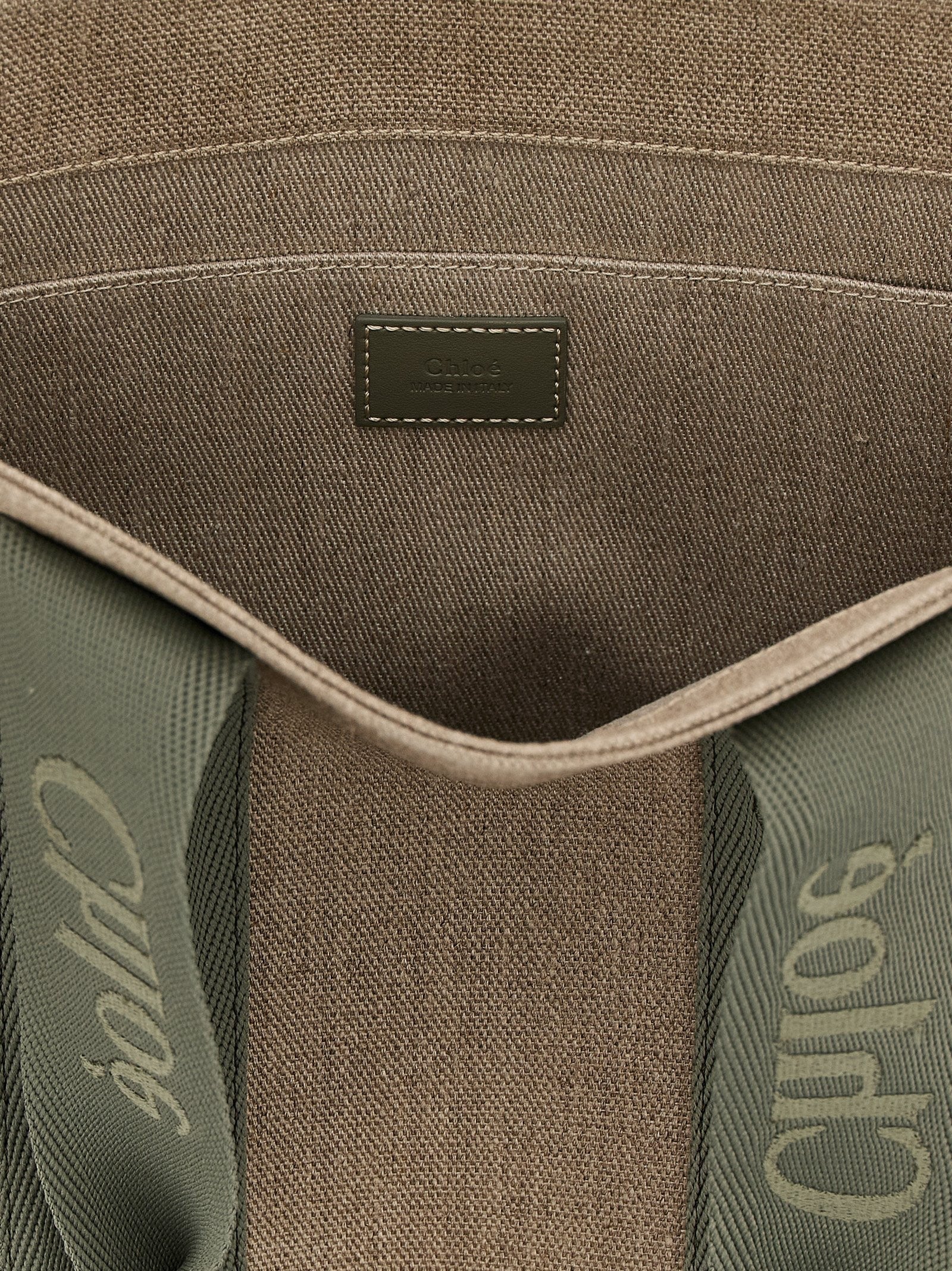 Chloé Medium Woody Shopping Bag Green