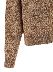 Versace Medusa Button Cardigan Beige