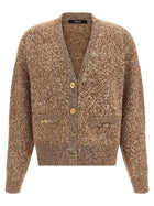 Versace Medusa Button Cardigan Beige