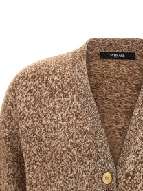 Versace Medusa Button Cardigan Beige