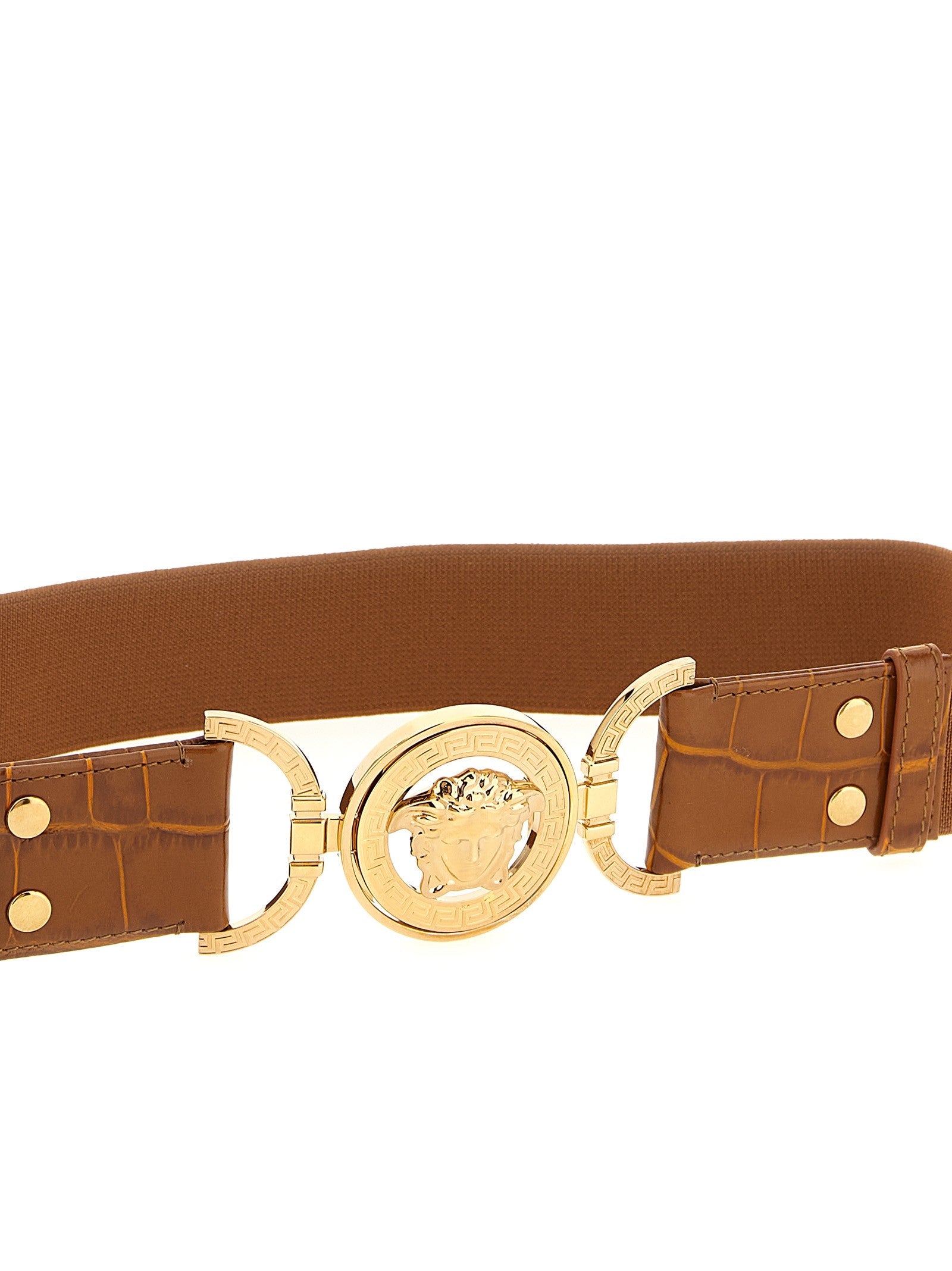 Versace Medusa Elastic Belt Brown