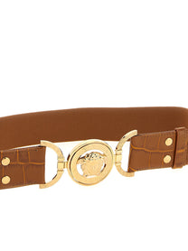 Versace Medusa Elastic Belt Brown