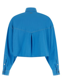 Versace Medusa Button Shirt Blue