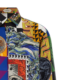 Versace Medusa Collage Shirt Gold