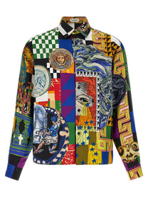 Versace Medusa Collage Shirt Gold