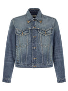 Versace Medusa Denim Jacket Blue