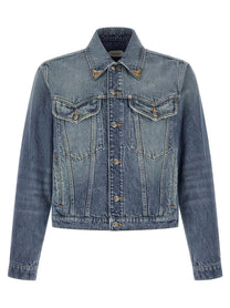 Versace Medusa Denim Jacket Blue