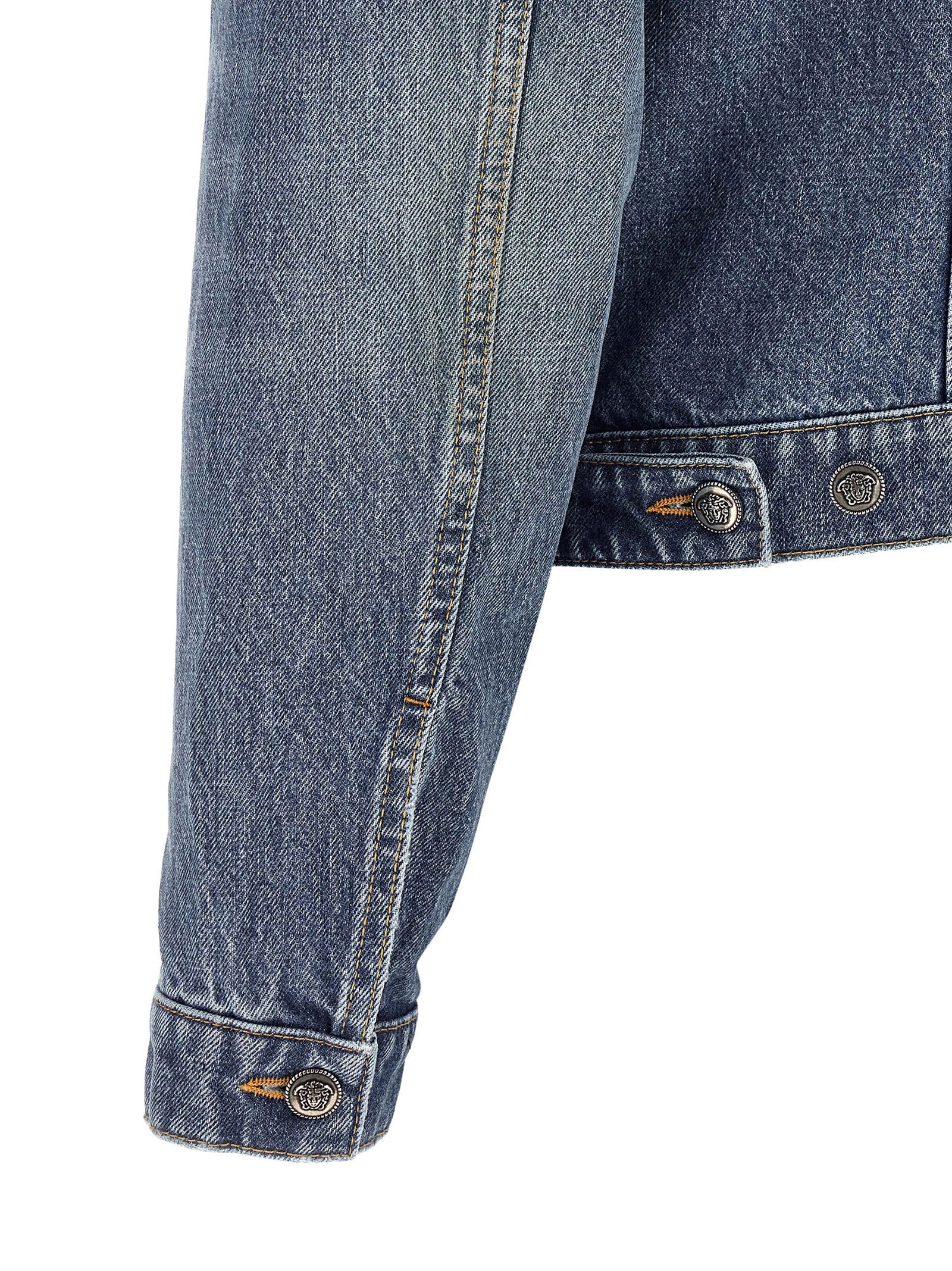 Versace Medusa Denim Jacket Blue