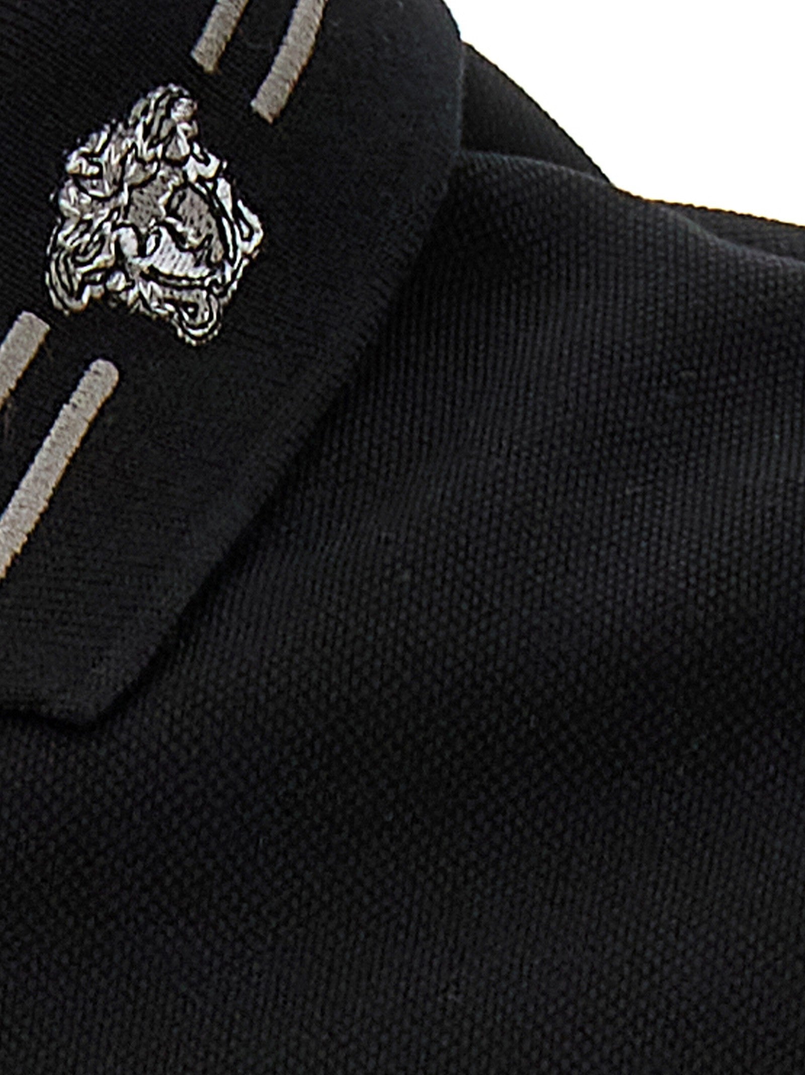 Versace Medusa Embroidery Polo Shirt Black