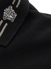 Versace Medusa Embroidery Polo Shirt Black