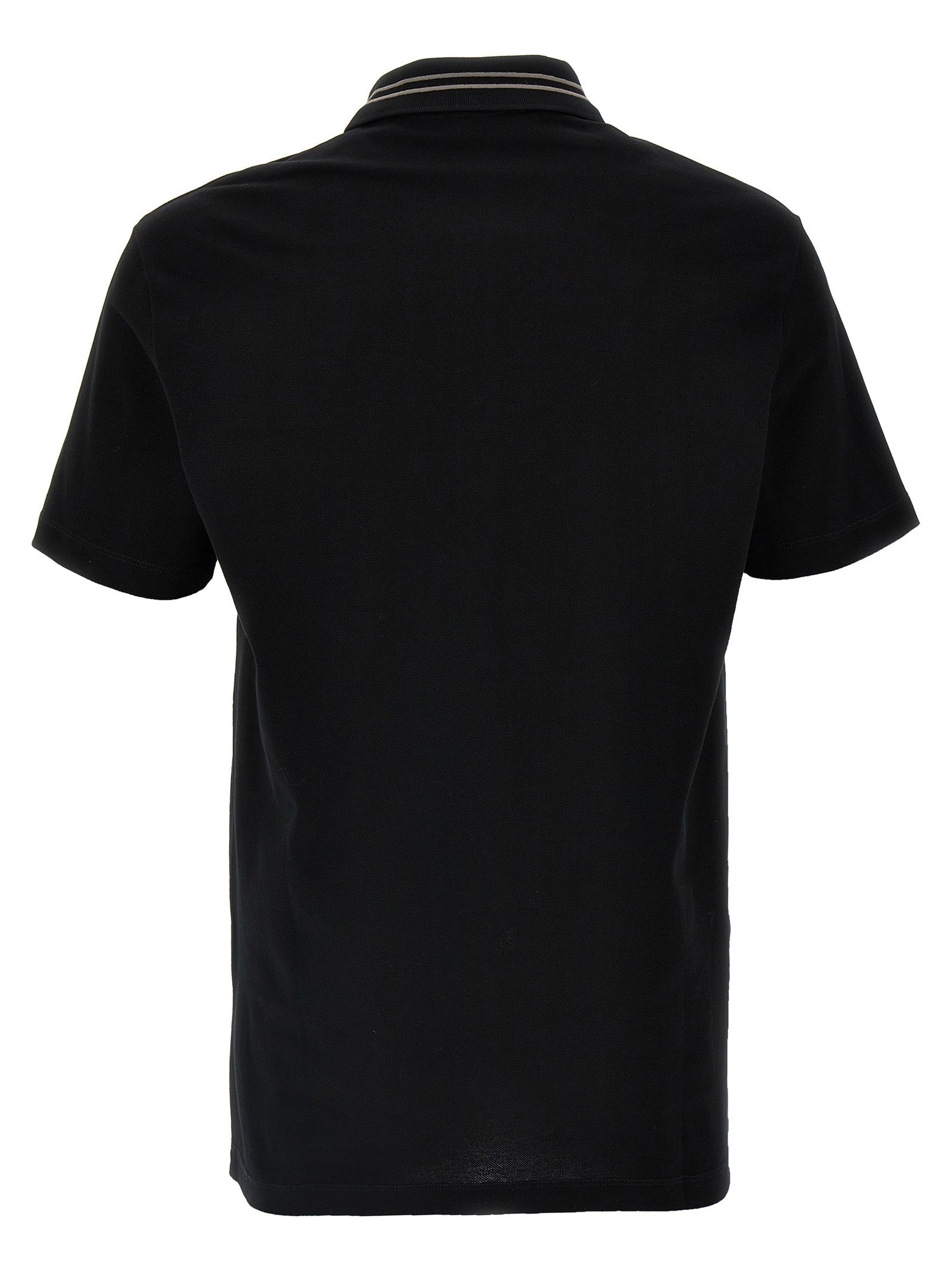 Versace Medusa Embroidery Polo Shirt Black