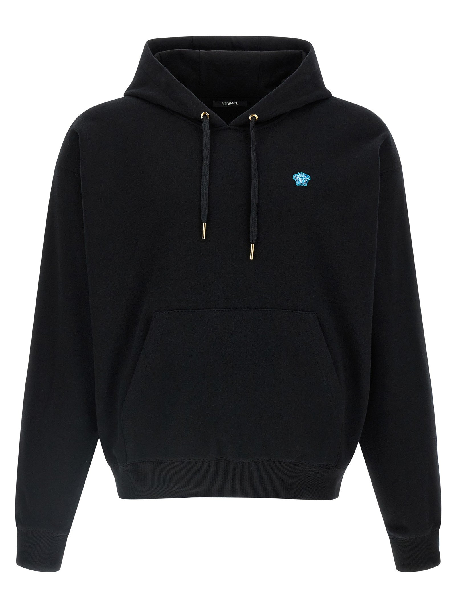 Versace Medusa Patch Hoodie Black
