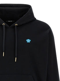 Versace Medusa Patch Hoodie Black