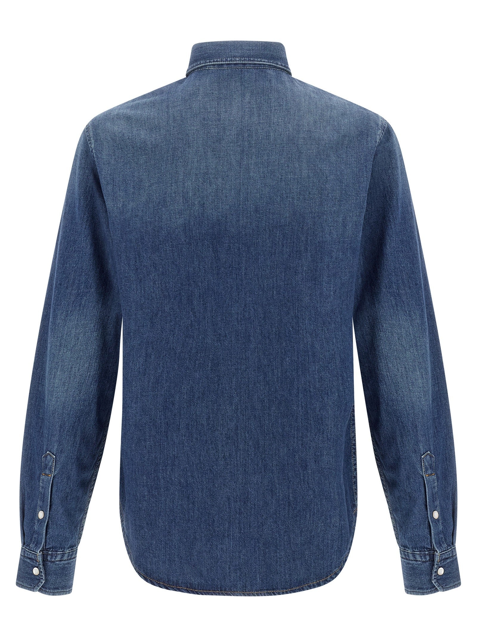 Versace Medusa Patch Shirt Blue