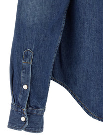 Versace Medusa Patch Shirt Blue