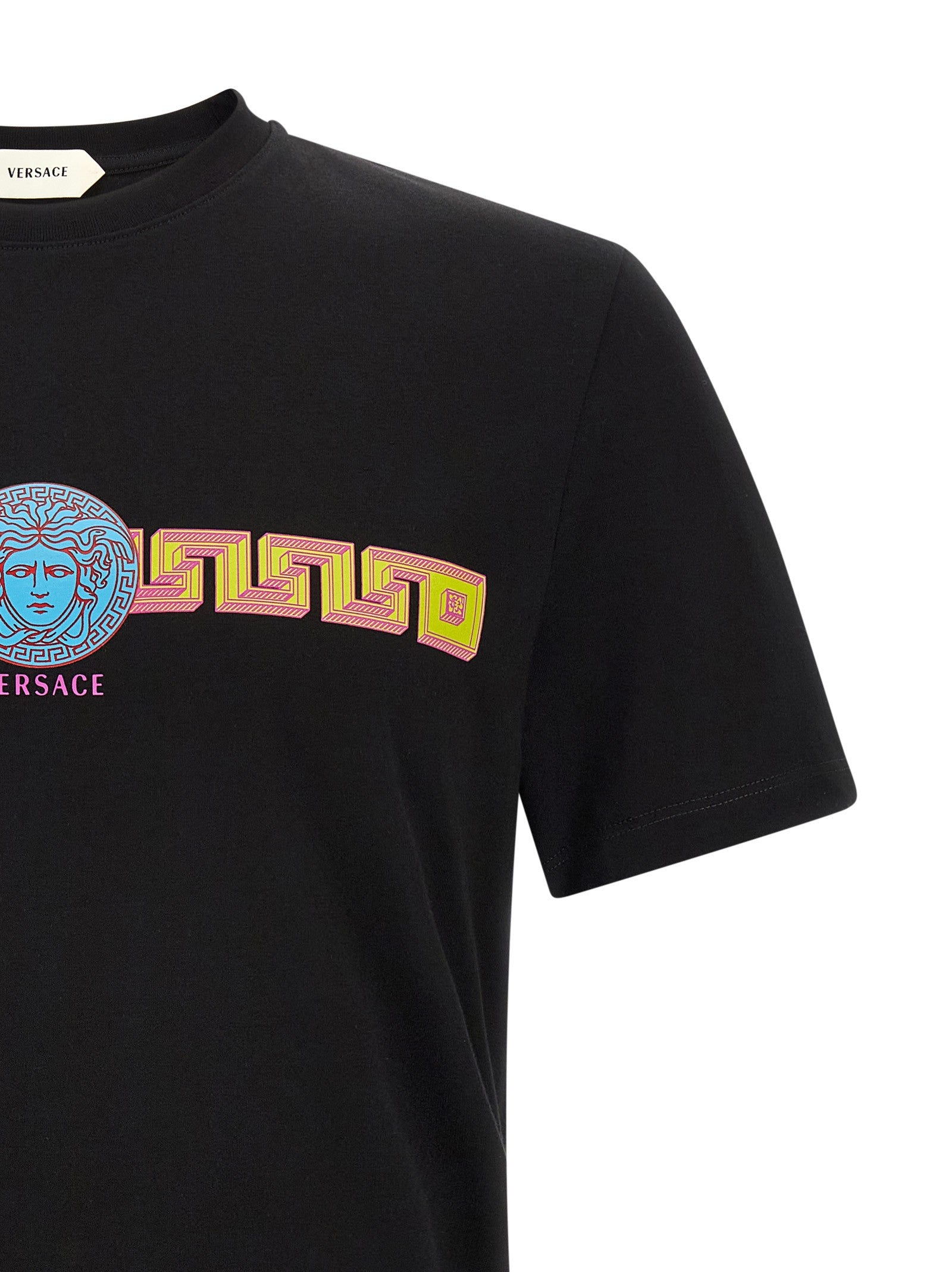 Versace Medusa Print Cotton Shirt Black