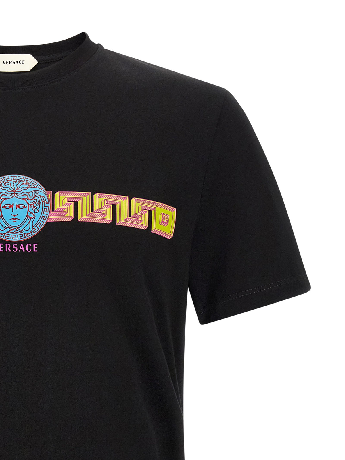 Versace Medusa Print Cotton Shirt Black, view 3