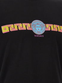 Versace Medusa Print Cotton Shirt Black