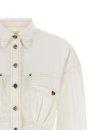Versace Medusa Shirt Dress White, view 3