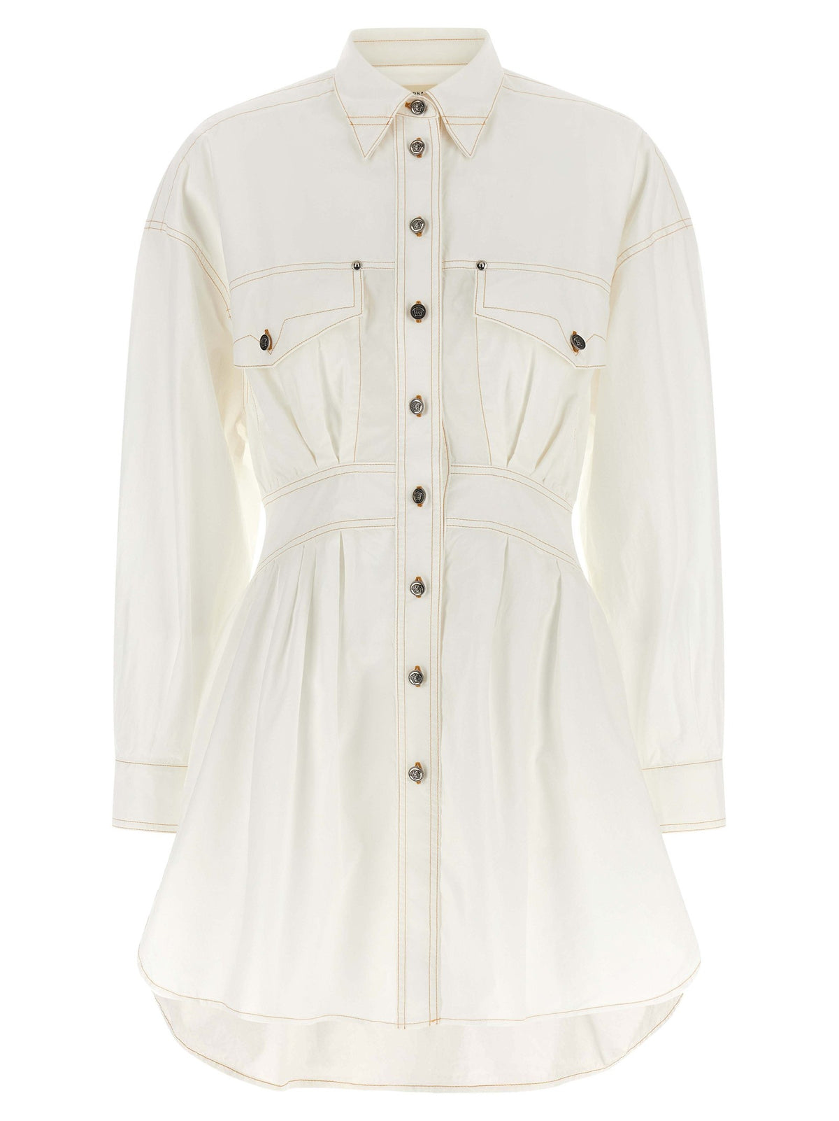Versace Medusa Shirt Dress White