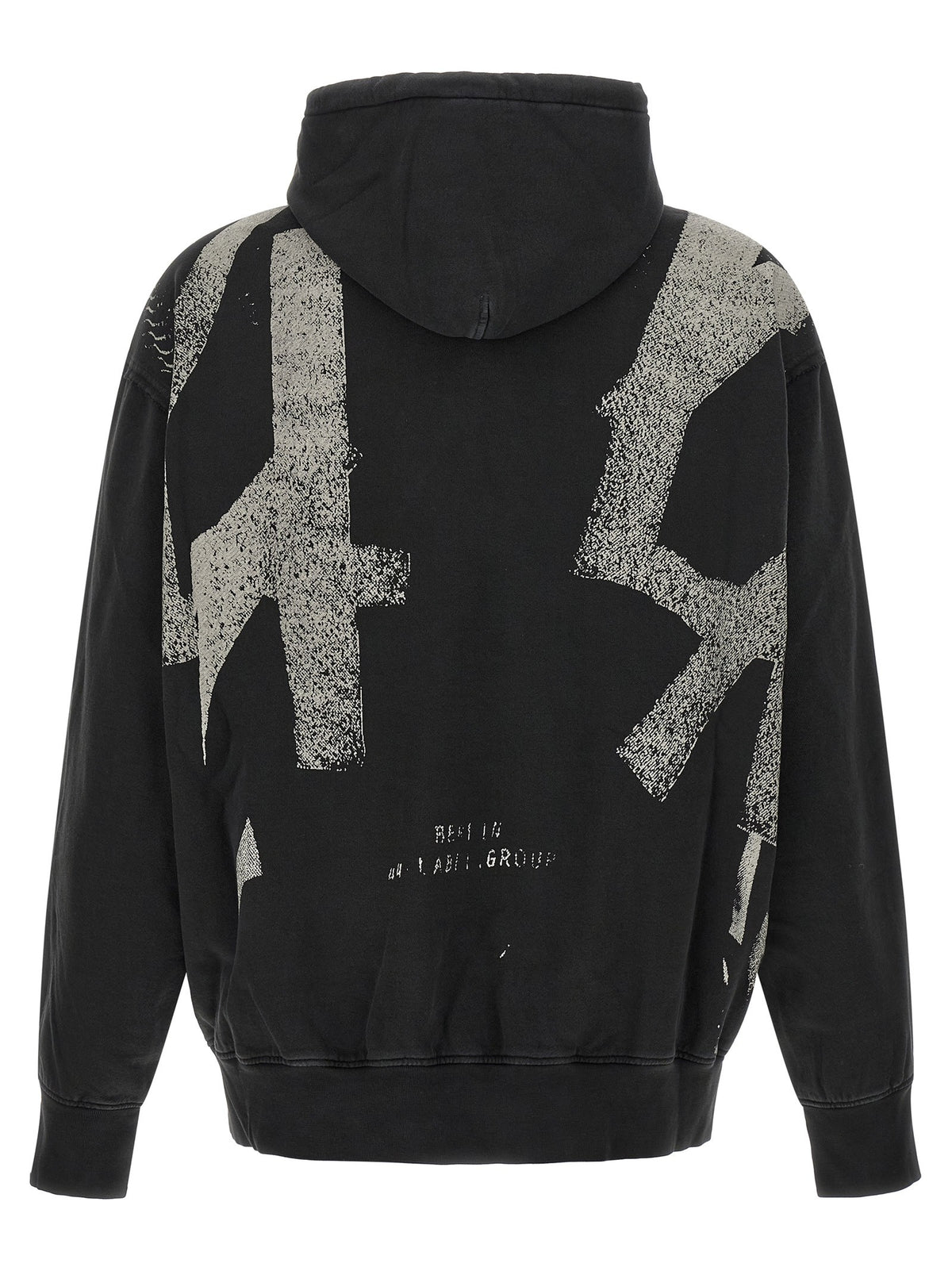 44 LABEL GROUP Mega Patchwork Hoodie Black