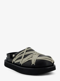 Rick Owens Men's Megalace Leather Sandals Black
