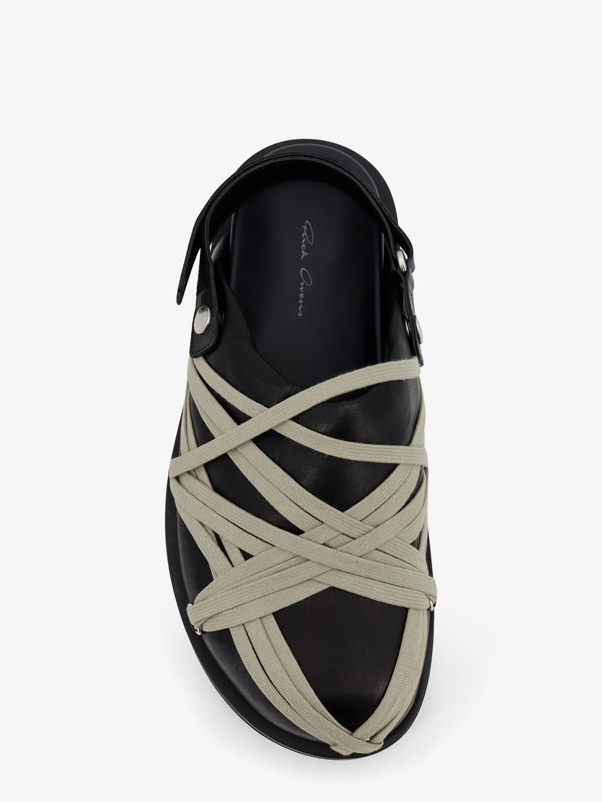 Rick Owens Men's Megalace Leather Sandals Black