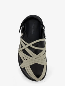 Rick Owens Men's Megalace Leather Sandals Black