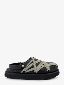 Rick Owens Men's Megalace Leather Sandals Black