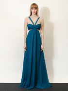 Retrofete Women's Meira Chiffon Dress Blue