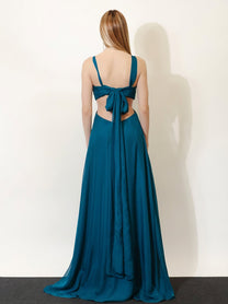 Retrofete Women's Meira Chiffon Dress Blue