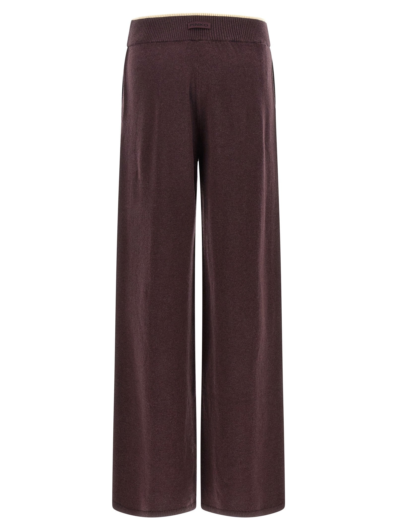 Pinko Mélange Knit Pants Purple