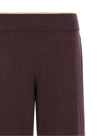 Pinko Mélange Knit Pants Purple