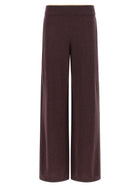 Pinko Mélange Knit Pants Purple