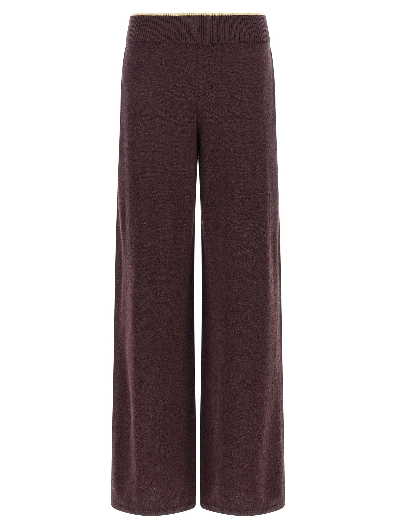 Pinko Mélange Knit Pants Purple