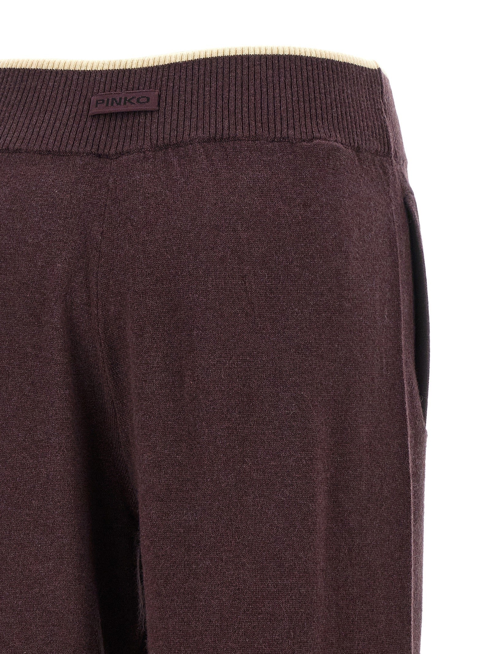 Pinko Mélange Knit Pants Purple