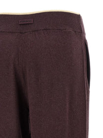 Pinko Mélange Knit Pants Purple