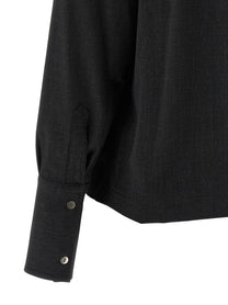 Thelatest Mélange Shirt Grey