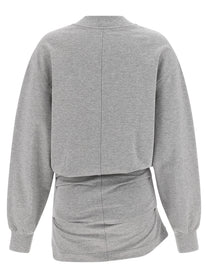 The Attico Mélange Sweatshirt Dress Grey